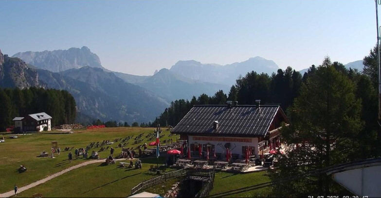 Webcam Vigo di Fassa-Pera-Ciampedìe - Vigo - verso Sassolungo e Pordoi