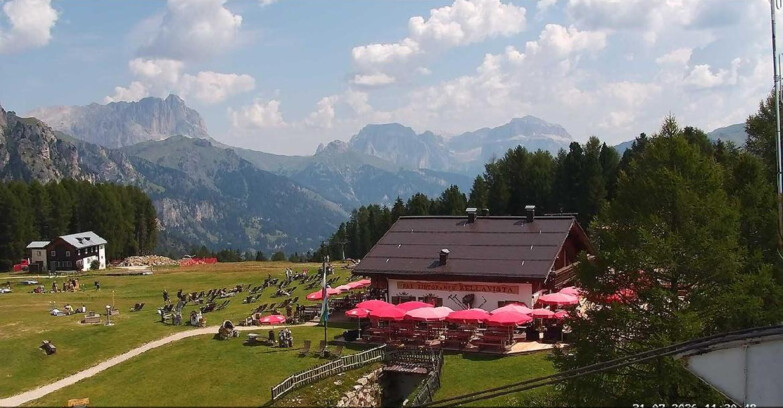Webcam Vigo di Fassa-Pera-Ciampedìe - Vigo - verso Sassolungo e Pordoi