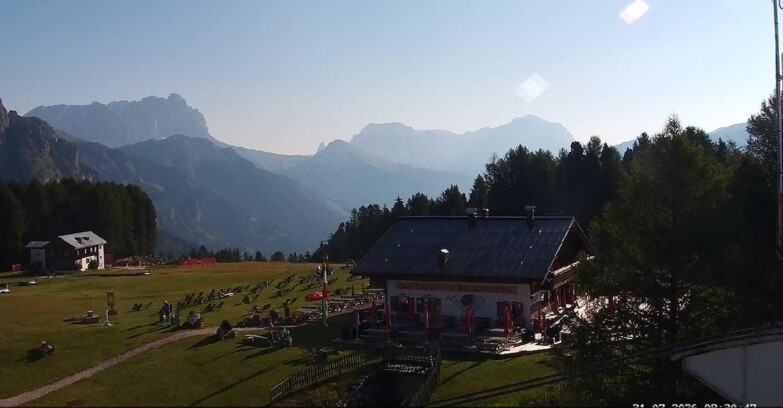 Webcam Vigo di Fassa-Pera-Ciampedìe - Vigo - verso Sassolungo e Pordoi