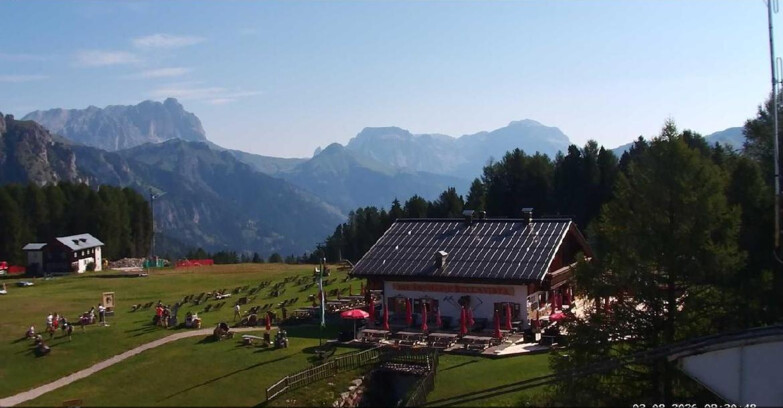 Webcam Vigo di Fassa-Pera-Ciampedìe - Vigo - verso Sassolungo e Pordoi