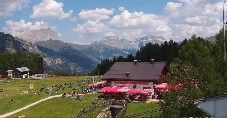 Webcam Vigo di Fassa-Pera-Ciampedìe - Vigo - verso Sassolungo e Pordoi