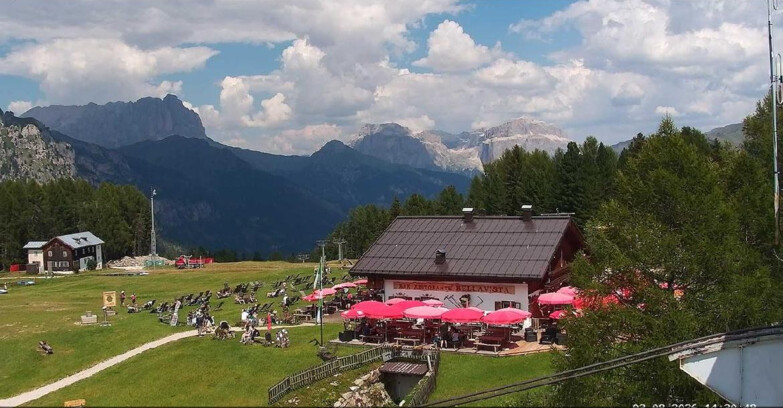 Webcam Vigo di Fassa-Pera-Ciampedìe - Vigo - verso Sassolungo e Pordoi