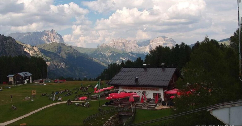 Webcam Vigo di Fassa-Pera-Ciampedìe - Vigo - verso Sassolungo e Pordoi