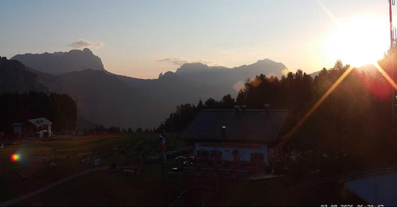 Webcam Vigo di Fassa-Pera-Ciampedìe - Vigo - verso Sassolungo e Pordoi