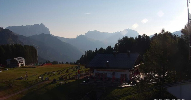 Webcam Vigo di Fassa-Pera-Ciampedìe - Vigo - verso Sassolungo e Pordoi
