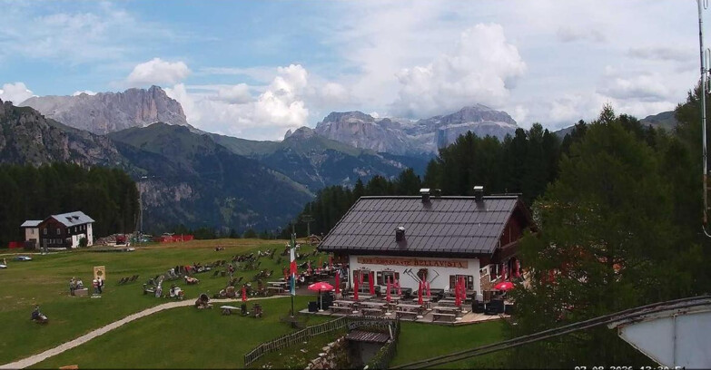Webcam Vigo di Fassa-Pera-Ciampedìe - Vigo - Sassolungo und Pordoi