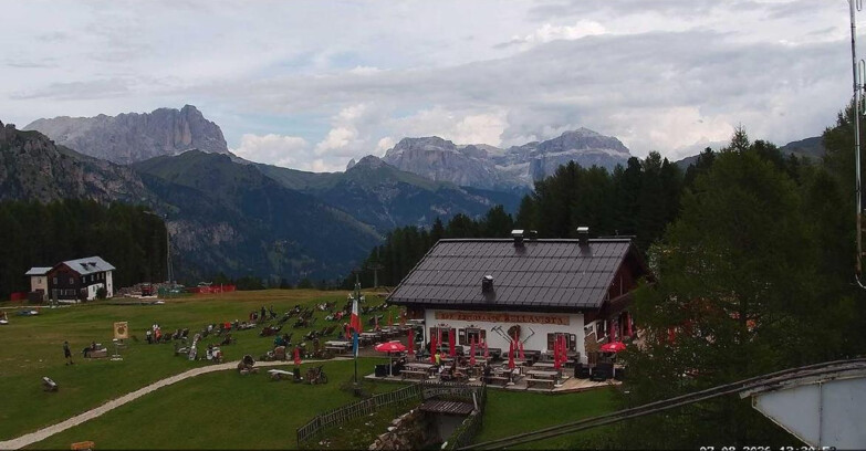 Webcam Vigo di Fassa-Pera-Ciampedìe - Vigo - Sassolungo und Pordoi