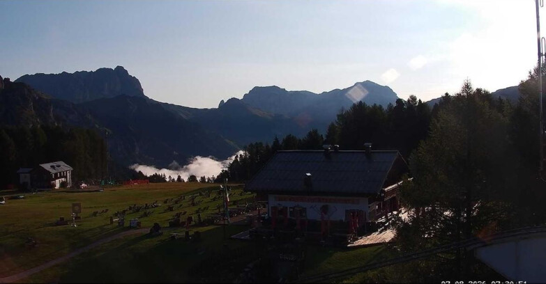 Webcam Vigo di Fassa-Pera-Ciampedìe - Vigo - Sassolungo und Pordoi