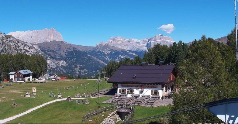 Webcam Vigo di Fassa-Pera-Ciampedìe - Vigo - verso Sassolungo e Pordoi