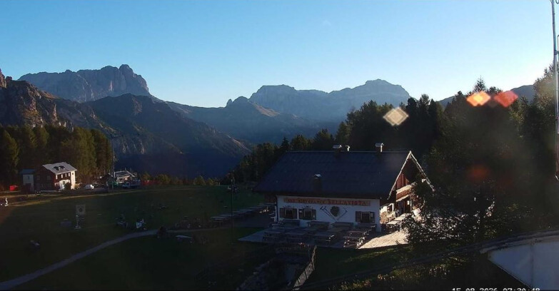 Webcam Vigo di Fassa-Pera-Ciampedìe - Vigo - verso Sassolungo e Pordoi