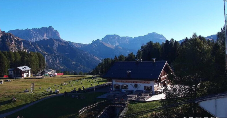 Webcam Vigo di Fassa-Pera-Ciampedìe - Vigo - verso Sassolungo e Pordoi