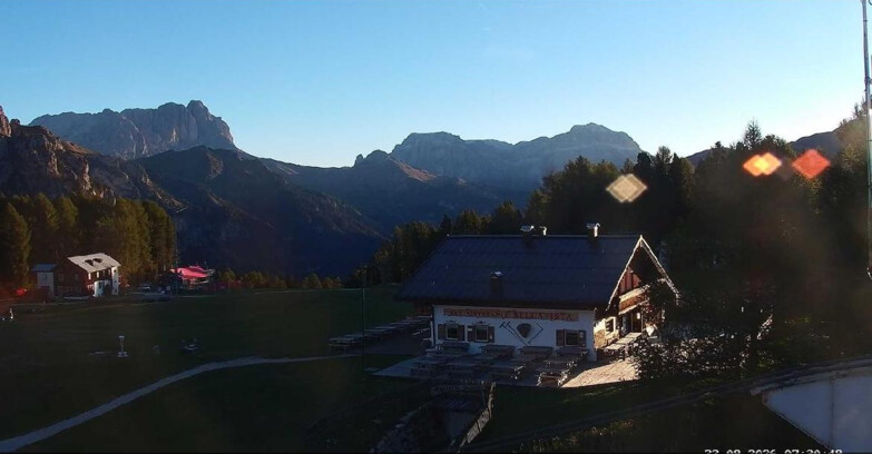 Webcam Виго-ди-Фасса-Пера-Чампедие  - Vigo - verso Sassolungo e Pordoi